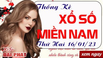 Thống Kê Xổ Số Miền Nam 16/01/2023 - Thống Kê XSMN Thứ 2