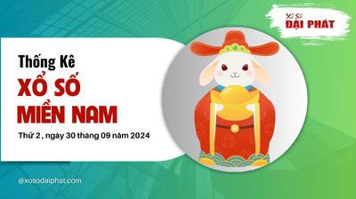 Thống Kê Xổ Số Miền Nam 30/09/2024 - Thống Kê XSMN Thứ 2