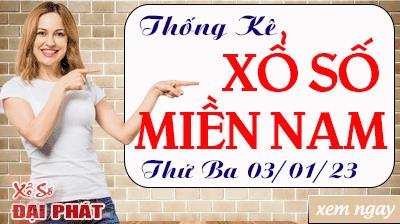 Thống Kê Xổ Số Miền Nam 03/01/2023 - Thống Kê XSMN Thứ 3