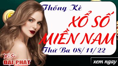 Thống Kê Xổ Số Miền Nam 08/11/2022 - Thống Kê XSMN Thứ 3