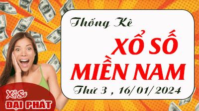 Thống Kê Xổ Số Miền Nam 16/01/2024 - Thống Kê XSMN Thứ 3