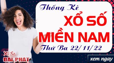 Thống Kê Xổ Số Miền Nam 22/11/2022 - Thống Kê XSMN Thứ 3