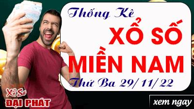 Thống Kê Xổ Số Miền Nam 29/11/2022 - Thống Kê XSMN Thứ 3