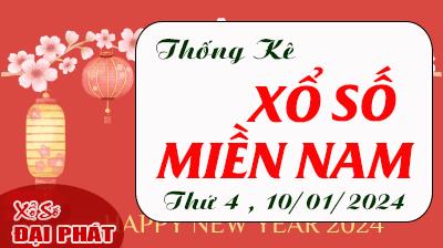 Thống Kê Xổ Số Miền Nam 10/01/2024 - Thống Kê XSMN Thứ 4