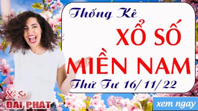 Thống Kê Xổ Số Miền Nam 16/11/2022 - Thống Kê XSMN Thứ 4