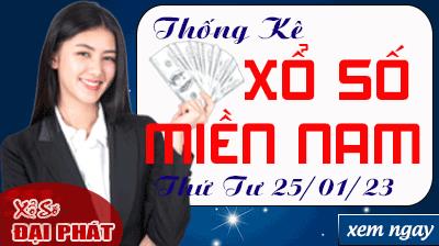 Thống Kê Xổ Số Miền Nam 25/01/2023 - Thống Kê XSMN Thứ 4