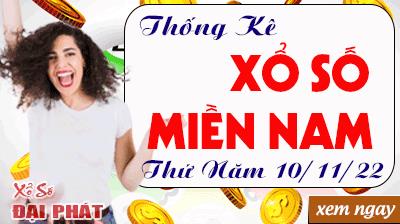 Thống Kê Xổ Số Miền Nam 10/11/2022 - Thống Kê XSMN Thứ 5