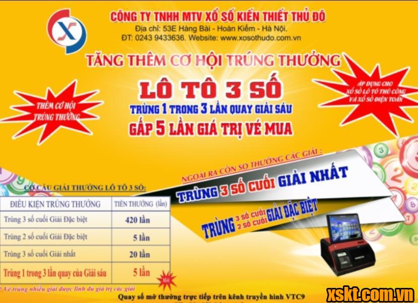 Một khách hàng trúng 210 triệu đồng Xổ số điện toán Lô tô 3 số ngày 28/5