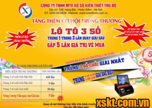 Thêm một khách hàng may mắn trúng 840 triệu đồng xổ số điện toán Lô tô 3 số ngày 6/11