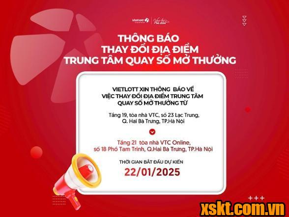 Vietlott thay đổi địa điểm trung tâm quay số mở thưởng