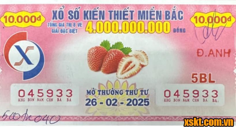 XSMB: Đã có khách hàng ở Đông Anh Hà Nội trúng 500 triệu đồng kỳ quay ngày 26/2/2025