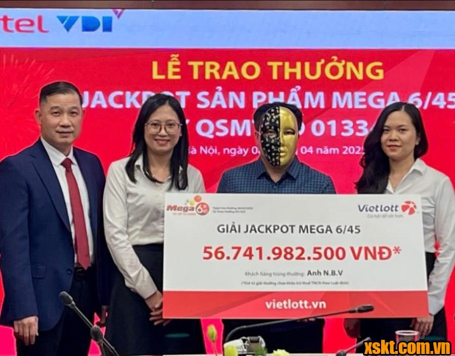 Vietlott: Trao thưởng hơn 56 tỷ đồng cho khách hàng ở Hà Nội