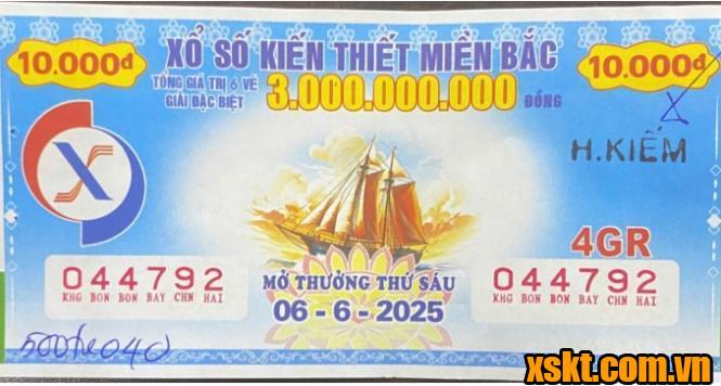 XSMB: Đã có khách hàng ở quận Hai Bà Trưng trúng 500 triệu đồng kỳ quay ngày 6/6/2025