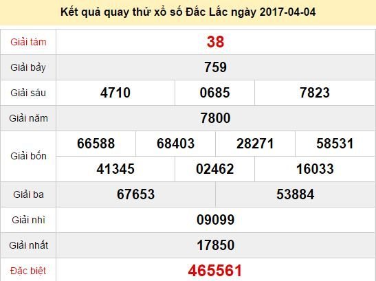 Quay thử KQ XSDLK 4/4/2017