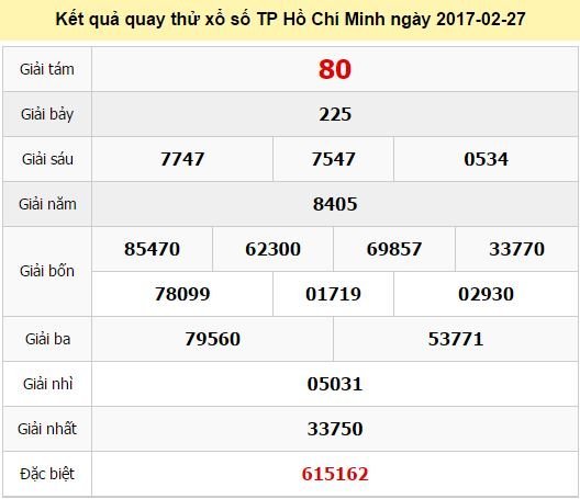 Quay thử KQ XSHCM 27/2/2017